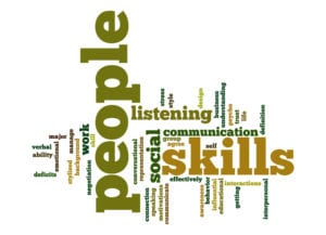 Word Cloud about people skills