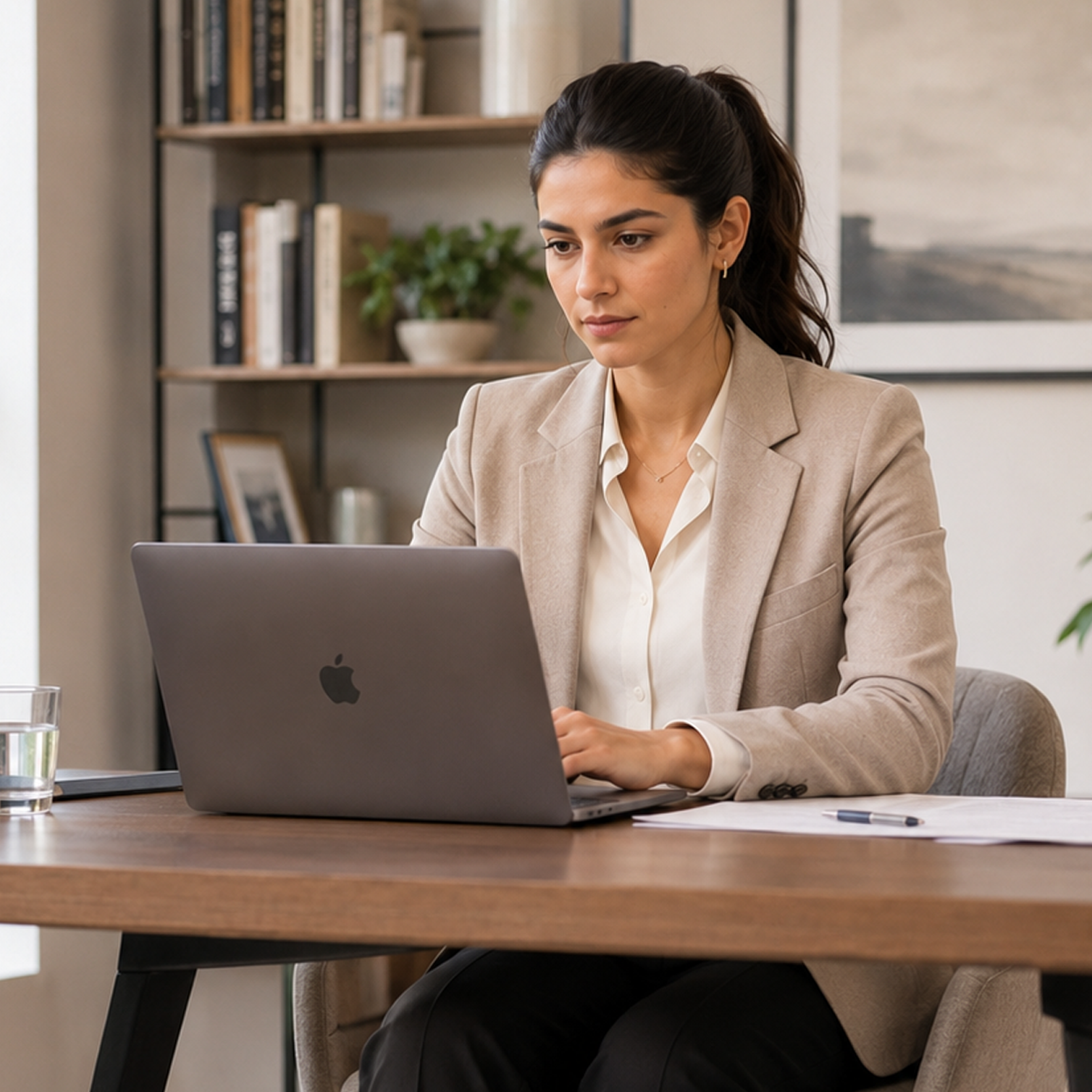 Graduate preparing for an online interview